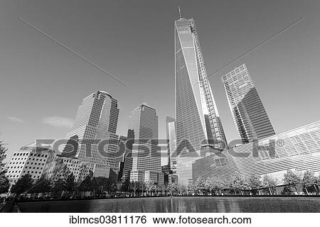 "Ground Zero Memorial with One World Trade Center, Manhattan, New York City, New York, USA" View Large Photo Image Stock Photograph - "Ground Zero Memorial with One World Trade Center, Manhattan, New York City, New York, USA". Fotosearch