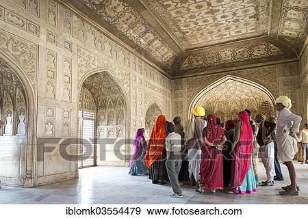 "Group of Indian visitors, marble gazebo of Khas Mahal, Red Fort, Agra, Uttar Pradesh, India, Asia" View Large Photo Image Stock Photo - "Group of Indian visitors, marble gazebo of Khas Mahal, Red Fort, Agra, Uttar Pradesh, India, Asia". Fotosearch