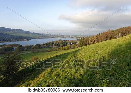 Stock Photograph - "Gruntensee Lake, from Hinterreute, East Allgau, Swabia, Bavaria, Germany, Europe". Fotosearch