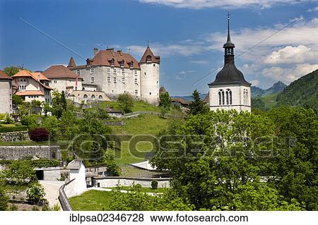 "Gruyeres Castle, Fribourg Alps, Switzerland, Europe" View Large Photo Image Stock Photo - "Gruyeres Castle, Fribourg Alps, Switzerland, Europe". Fotosearch