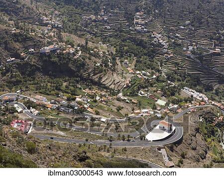 Stock Image - "Guada, upper Valle Gran Rey valley, La Gomera, Valle Gran Rey, Canary Islands, Spain, Europe". Fotosearch