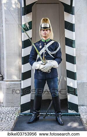 Stock Photograph - "Guardsman, Guarda Nacional Republicana, Lisbon, Lisbon District, Portugal, Europe". Fotosearch