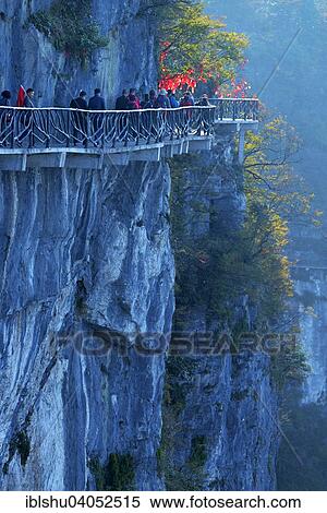 "Guigu Cliff Path along the rock face, Tianmen National Park, Hunan Province, China, Asia" View Large Photo Image Stock Photography - "Guigu Cliff Path along the rock face, Tianmen National Park, Hunan Province, China, Asia". Fotosearch