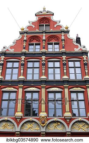 "Guild house with Dutch gable, Bruges, West Flanders, Flemish Region, Belgium, Europe" View Large Photo Image Stock Image - "Guild house with Dutch gable, Bruges, West Flanders, Flemish Region, Belgium, Europe". Fotosearch