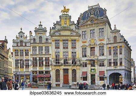 "Guild houses on Grand Place or Grote Markt square, Brussels, Brussels Region, Belgium, Europe" View Large Photo Image Stock Photography - "Guild houses on Grand Place or Grote Markt square, Brussels, Brussels Region, Belgium, Europe". Fotosearch