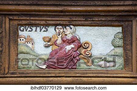 "Gustus, Latin for gustation, wood carving, Alte Lateinschule Alfeld building, Alfeld, Lower Saxony, Germany, Europe" View Large Photo Image Stock Photo - "Gustus, Latin for gustation, wood carving, Alte Lateinschule Alfeld building, Alfeld, Lower Saxony, Germany, Europe". Fotosearch