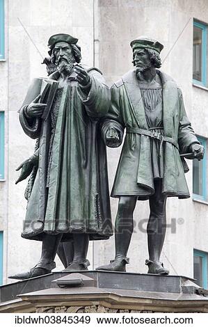 "Gutenberg monument, Rossmarkt square, Frankfurt am Main, Hesse, Germany, Europe" View Large Photo Image Stock Photo - "Gutenberg monument, Rossmarkt square, Frankfurt am Main, Hesse, Germany, Europe". Fotosearch