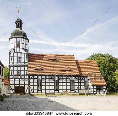 "Gutskirche Saathain, timber framed church, Saathain, Brandenburg, Germany, Europe" View Large Photo Image Stock Photo - "Gutskirche Saathain, timber framed church, Saathain, Brandenburg, Germany, Europe". Fotosearch