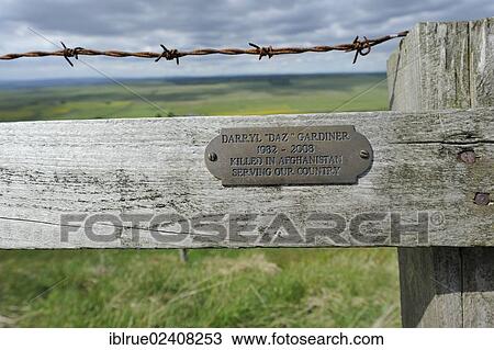 "Hadrian's Wall, memorial plaque for a British soldier, barbed wire, England, United Kingdom, Europe" View Large Photo Image Stock Image - "Hadrian's Wall, memorial plaque for a British soldier, barbed wire, England, United Kingdom, Europe". Fotosearch