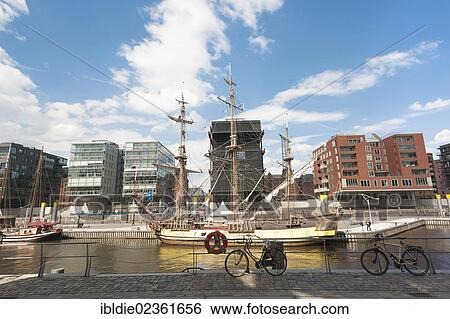 "HafenCity with the harbour museum, Traditional Ship Harbour, Hamburg, northern Germany, Europe" View Large Photo Image Stock Photograph - "HafenCity with the harbour museum, Traditional Ship Harbour, Hamburg, northern Germany, Europe". Fotosearch