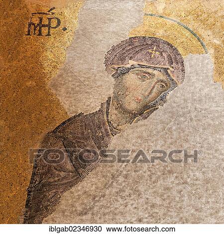 "Hagia Sophia, detail of the Deesis Mural mosaic representing Jesus Christ between the Virgin Mary and St John the Baptist, Istanbul, Turkey, Asia" View Large Photo Image Stock Image - "Hagia Sophia, detail of the Deesis Mural mosaic representing Jesus Christ between the Virgin Mary and St John the Baptist, Istanbul, Turkey, Asia". Fotosearch