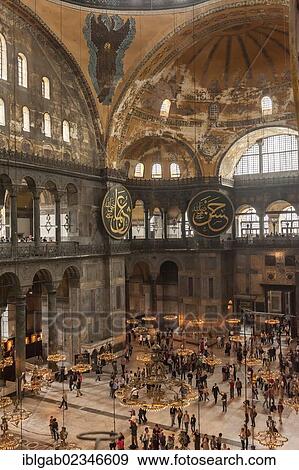 Stock Photo - "Hagia Sophia, interior view, Istanbul, Turkey, Asia". Fotosearch