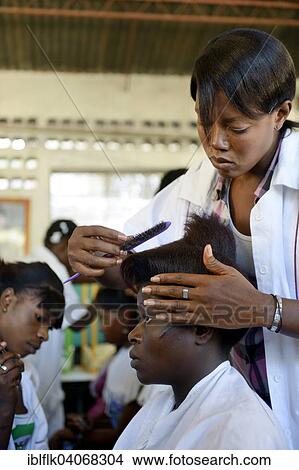 Hairdressing School Young Women Receiving Free Training To Work