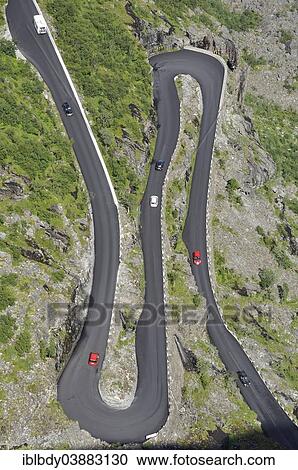 Hairpin Bends On Trollstigen Road Near Andalsnes More Og Romsdal