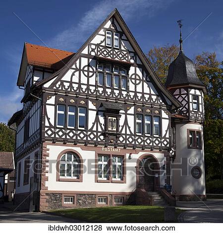 "Half-timbered building, former Post Office, Thuringer Wald, Bad Liebenstein, Thuringia, Germany, Europe" View Large Photo Image Stock Photo - "Half-timbered building, former Post Office, Thuringer Wald, Bad Liebenstein, Thuringia, Germany, Europe". Fotosearch
