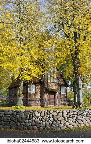 "Half-timbered chapel in Gallin, Ludwigslust-Parchim district, Mecklenburg-Western Pomerania, Germany, Europe" View Large Photo Image Stock Image - "Half-timbered chapel in Gallin, Ludwigslust-Parchim district, Mecklenburg-Western Pomerania, Germany, Europe". Fotosearch