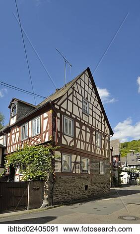 "Half-timbered house, Braubach, Rhein-Lahn-Kreis district, Rhineland-Palatinate, Germany, Europe" View Large Photo Image Stock Image - "Half-timbered house, Braubach, Rhein-Lahn-Kreis district, Rhineland-Palatinate, Germany, Europe". Fotosearch