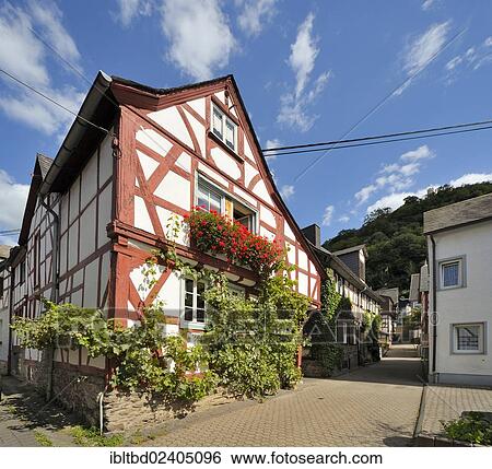 "Half-timbered house, Braubach, Rhein-Lahn-Kreis district, Rhineland-Palatinate, Germany, Europe" View Large Photo Image Stock Photograph - "Half-timbered house, Braubach, Rhein-Lahn-Kreis district, Rhineland-Palatinate, Germany, Europe". Fotosearch
