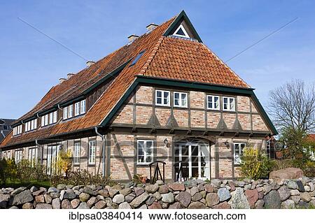 "Half-timbered house, Nienhagen, Mecklenburg-Western Pomerania, Germany, Europe" View Large Photo Image Picture - "Half-timbered house, Nienhagen, Mecklenburg-Western Pomerania, Germany, Europe". Fotosearch