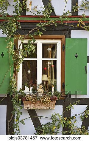 "Half-timbered house with Christmas decorations, Rheinzabern, Rhineland-Palatinate, Germany, Europe" View Large Photo Image Stock Photo - "Half-timbered house with Christmas decorations, Rheinzabern, Rhineland-Palatinate, Germany, Europe". Fotosearch