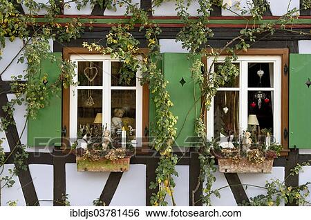 "Half-timbered house with Christmas decorations, Rheinzabern, Rhineland-Palatinate, Germany, Europe" View Large Photo Image Stock Photograph - "Half-timbered house with Christmas decorations, Rheinzabern, Rhineland-Palatinate, Germany, Europe". Fotosearch
