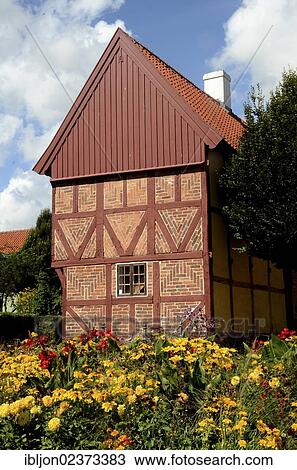 "Half-timbered house with field of flowers in Ystad, Sweden, Europe" View Large Photo Image Stock Image - "Half-timbered house with field of flowers in Ystad, Sweden, Europe". Fotosearch