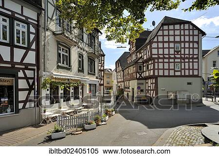"Half-timbered houses, Braubach, Rhein-Lahn-Kreis district, Rhineland-Palatinate, Germany, Europe" View Large Photo Image Stock Photography - "Half-timbered houses, Braubach, Rhein-Lahn-Kreis district, Rhineland-Palatinate, Germany, Europe". Fotosearch