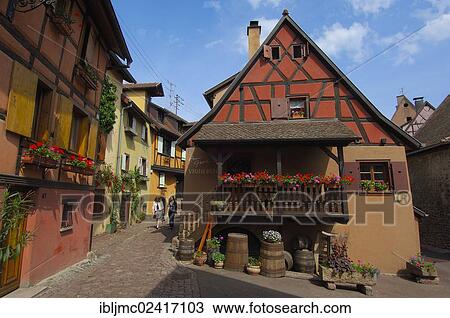 Half-timbered houses, Eguisheim, Alsace Wine Route, Haut-Rhin, Alsace, France, Europe View Large Photo Image Stock Image - Half-timbered houses, Eguisheim, Alsace Wine Route, Haut-Rhin, Alsace, France, Europe. Fotosearch