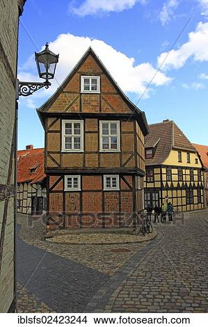 Half-timbered houses in Quedlinburg, UNESCO World Cultural Heritage Site, Harz, Saxony-Anhalt, Germany, Europe View Large Photo Image Picture - Half-timbered houses in Quedlinburg, UNESCO World Cultural Heritage Site, Harz, Saxony-Anhalt, Germany, Europe. Fotosearch