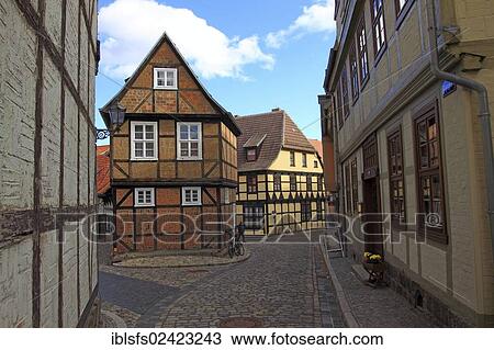 Half-timbered houses in Quedlinburg, UNESCO World Cultural Heritage Site, Harz, Saxony-Anhalt, Germany, Europe View Large Photo Image Stock Image - Half-timbered houses in Quedlinburg, UNESCO World Cultural Heritage Site, Harz, Saxony-Anhalt, Germany, Europe. Fotosearch