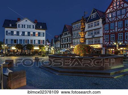"Half-timbered houses on the market square in the city centre of Butzbach, Hesse, Germany, Europe, PublicGround, Europe" View Large Photo Image Stock Photo - "Half-timbered houses on the market square in the city centre of Butzbach, Hesse, Germany, Europe, PublicGround, Europe". Fotosearch