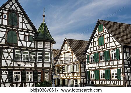 "Half-timbered houses, Schiltach, Kinzig valley, Black Forest, Baden-Wurttemberg, Germany, Europe" View Large Photo Image Stock Photo - "Half-timbered houses, Schiltach, Kinzig valley, Black Forest, Baden-Wurttemberg, Germany, Europe". Fotosearch