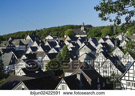 Half-timbered houses, Stadt Freudenberg, Siegerland region, Siegen-Wittgenstein district, North Rhine-Westphalia, Germany, Europe View Large Photo Image Stock Image - Half-timbered houses, Stadt Freudenberg, Siegerland region, Siegen-Wittgenstein district, North Rhine-Westphalia, Germany, Europe. Fotosearch