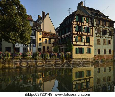 "Half-timbered waterfront houses, Petite-France, Strasbourg, Departement Bas-Rhin, Alsace, France, Europe" View Large Photo Image Stock Photo - "Half-timbered waterfront houses, Petite-France, Strasbourg, Departement Bas-Rhin, Alsace, France, Europe". Fotosearch