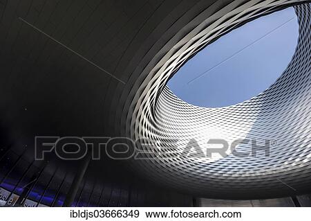 "Hall ceiling, modern architecture, new construction of Messe Basel trade fair by architects Herzog and de Meuron, Basel, Canton of Basel-Stadt, Switzerland, Europe" View Large Photo Image Stock Photo - "Hall ceiling, modern architecture, new construction of Messe Basel trade fair by architects Herzog and de Meuron, Basel, Canton of Basel-Stadt, Switzerland, Europe". Fotosearch