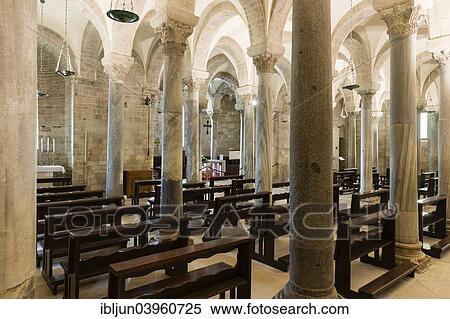 "Hall crypt, silver shrine containing the relics of St. Nicholas the Pilgrim, namesake of the Romanesque Trani Cathedral or Cathedral of San Nicola Pellegrino, 11th century, Trani, Bari Province, Apulia, Italy, Europe" View Large Photo Image Stock Photography - "Hall crypt, silver shrine containing the relics of St. Nicholas the Pilgrim, namesake of the Romanesque Trani Cathedral or Cathedral of San Nicola Pellegrino, 11th century, Trani, Bari Province, Apulia, Italy, Europe". Fotosearch