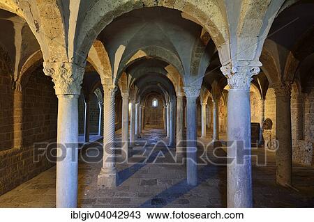 "Hall crypt with ancient reused columns in the Basilica of San Pietro, Tuscania, Viterbo, Lazio, Ital" View Large Photo Image Stock Image - "Hall crypt with ancient reused columns in the Basilica of San Pietro, Tuscania, Viterbo, Lazio, Ital". Fotosearch