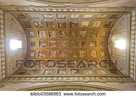 "Hall with a coffered ceiling and historical shields of Portugal, Convento de Cristo, Castle of the Knights Templar, UNESCO World Cultural Heritage Site, Tomar, Santarem District, Portugal, Europe" View Large Photo Image Stock Image - "Hall with a coffered ceiling and historical shields of Portugal, Convento de Cristo, Castle of the Knights Templar, UNESCO World Cultural Heritage Site, Tomar, Santarem District, Portugal, Europe". Fotosearch