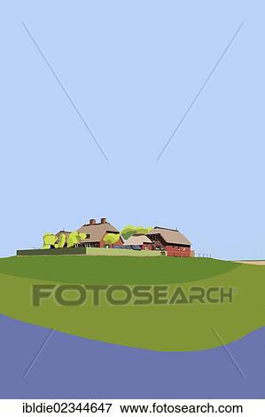 "Hallig Suedfall, Wadden Sea National Park, North Sea, North Frisia, Schleswig-Holstein, northern Germany, Germany, Europe, illustration by artist Gerhard Kraus, Europe" View Large Photo Image Stock Photo - "Hallig Suedfall, Wadden Sea National Park, North Sea, North Frisia, Schleswig-Holstein, northern Germany, Germany, Europe, illustration by artist Gerhard Kraus, Europe". Fotosearch