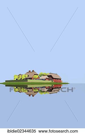 "Hallig Suedfall, Wadden Sea National Park, North Sea, North Frisia, Schleswig-Holstein, northern Germany, Germany, Europe, illustration by artist Gerhard Kraus, Europe" View Large Photo Image Stock Photography - "Hallig Suedfall, Wadden Sea National Park, North Sea, North Frisia, Schleswig-Holstein, northern Germany, Germany, Europe, illustration by artist Gerhard Kraus, Europe". Fotosearch
