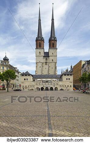 "Hallmarkt with Market Church, Halle Saale, Saxony Anhalt, Germany, Europe" View Large Photo Image Stock Photo - "Hallmarkt with Market Church, Halle Saale, Saxony Anhalt, Germany, Europe". Fotosearch