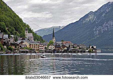 "Hallstatt on Lake Hallstatt, Hallstatt, Salzkammergut, Oberostereich, Austria, Europe" View Large Photo Image Stock Photo - "Hallstatt on Lake Hallstatt, Hallstatt, Salzkammergut, Oberostereich, Austria, Europe". Fotosearch