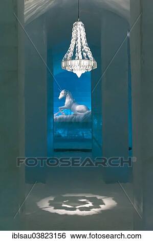 "Hallway with a chandelier made of ice, Jukkasjarvi Icehotel, Lapland, Norrbotten County, Sweden, Scandinavia, Europe" View Large Photo Image Stock Photograph - "Hallway with a chandelier made of ice, Jukkasjarvi Icehotel, Lapland, Norrbotten County, Sweden, Scandinavia, Europe". Fotosearch