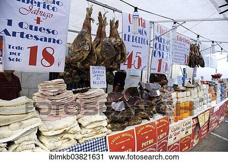 "Ham, cheese, bacon and dried cod for sale in market stall at the annual All Saints Market in Cocentaina, Alicante province, Spain, Europe" View Large Photo Image Stock Image - "Ham, cheese, bacon and dried cod for sale in market stall at the annual All Saints Market in Cocentaina, Alicante province, Spain, Europe". Fotosearch