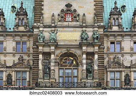 "Hamburg city hall with the municipal coat of arms, built between 1886 and 1897, Rathausmarkt square 1, Hamburg, Germany, Europe, PublicGround, Europe" View Large Photo Image Stock Image - "Hamburg city hall with the municipal coat of arms, built between 1886 and 1897, Rathausmarkt square 1, Hamburg, Germany, Europe, PublicGround, Europe". Fotosearch