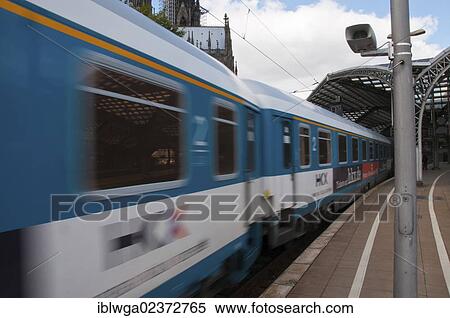 Hamburg Koeln Express Hkx A Private Berlin Based Open Access Train Operating Company Cologne Central Station North Rhine Westphalia Germany Europe Stock Photography Iblwga Fotosearch