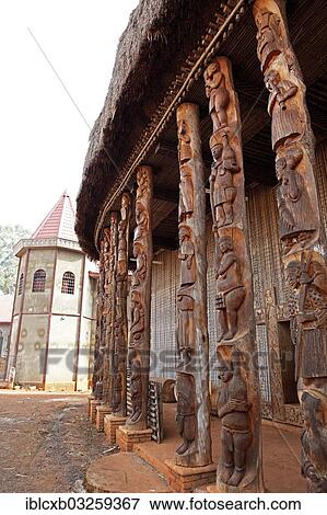 "Hand-carved pillars of the assembly hall, Palace of Bandjoun, Bandjoun, West Region, Cameroon, Africa" View Large Photo Image Stock Photo - "Hand-carved pillars of the assembly hall, Palace of Bandjoun, Bandjoun, West Region, Cameroon, Africa". Fotosearch