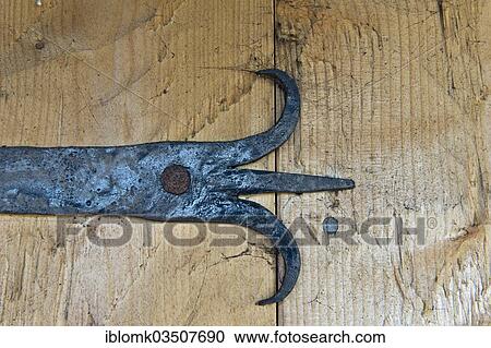 Stock Image - "Hand forged fitting, Viking Museum, Ladby, Funen, Region of Southern Denmark, Denmark, Europe". Fotosearch