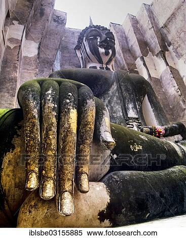 "Hand of the Buddha statue Phra Achana, decorated with gold leaf, Wat Si Chum, Sukhothai Historical Park, Sukhothai, Sukhothai Province, Northern Thailand, Thailand, Asia" View Large Photo Image Stock Photography - "Hand of the Buddha statue Phra Achana, decorated with gold leaf, Wat Si Chum, Sukhothai Historical Park, Sukhothai, Sukhothai Province, Northern Thailand, Thailand, Asia". Fotosearch