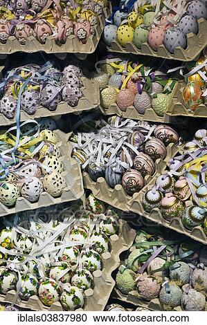 "Hand-painted Easter eggs on a market stall, Vienna, Vienna State, Austria, Europe" View Large Photo Image Stock Image - "Hand-painted Easter eggs on a market stall, Vienna, Vienna State, Austria, Europe". Fotosearch